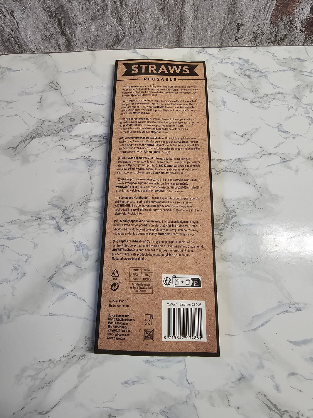 4 pailles réutilisables argentés