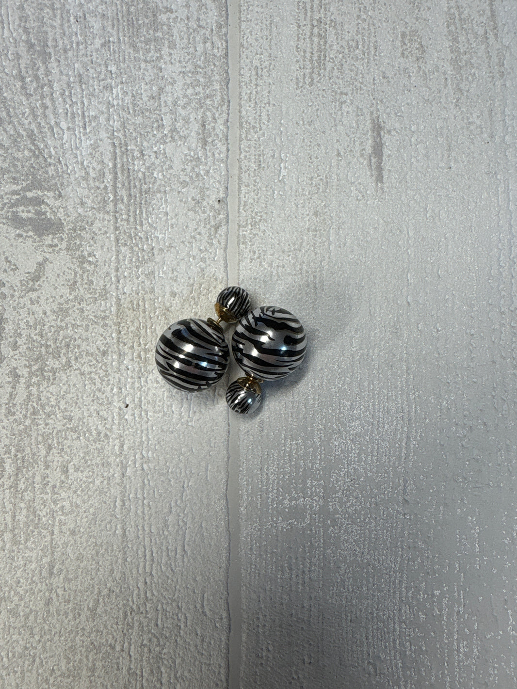 Boucle d’oreille zèbre