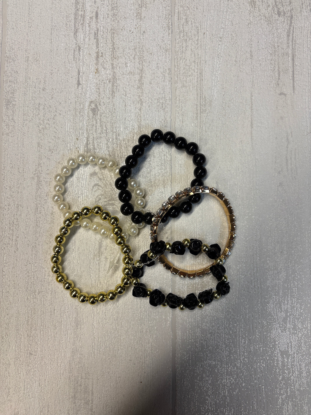 Lot de 5 bracelets / noir
