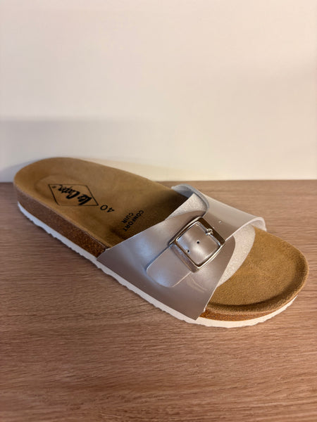 Paire de mules en cuir -Lee Cooper - Argenté ￼