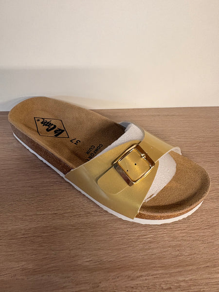 Paire de mules en cuir - Lee Cooper - Doré