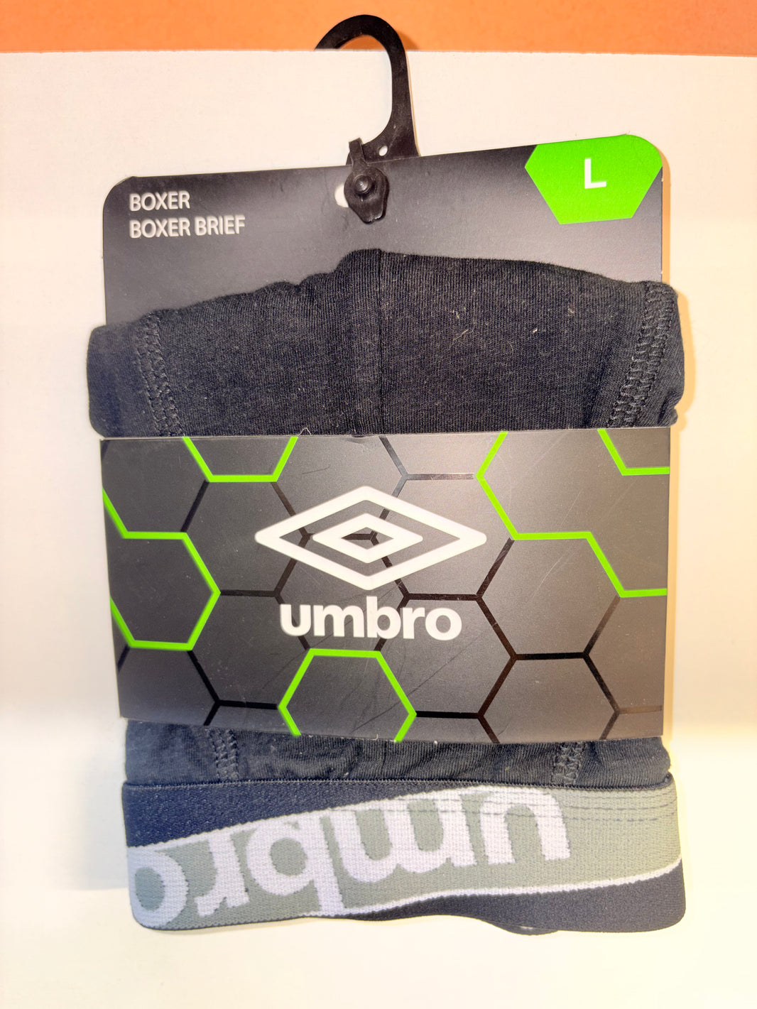 Boxer Umbro noir - 95% coton