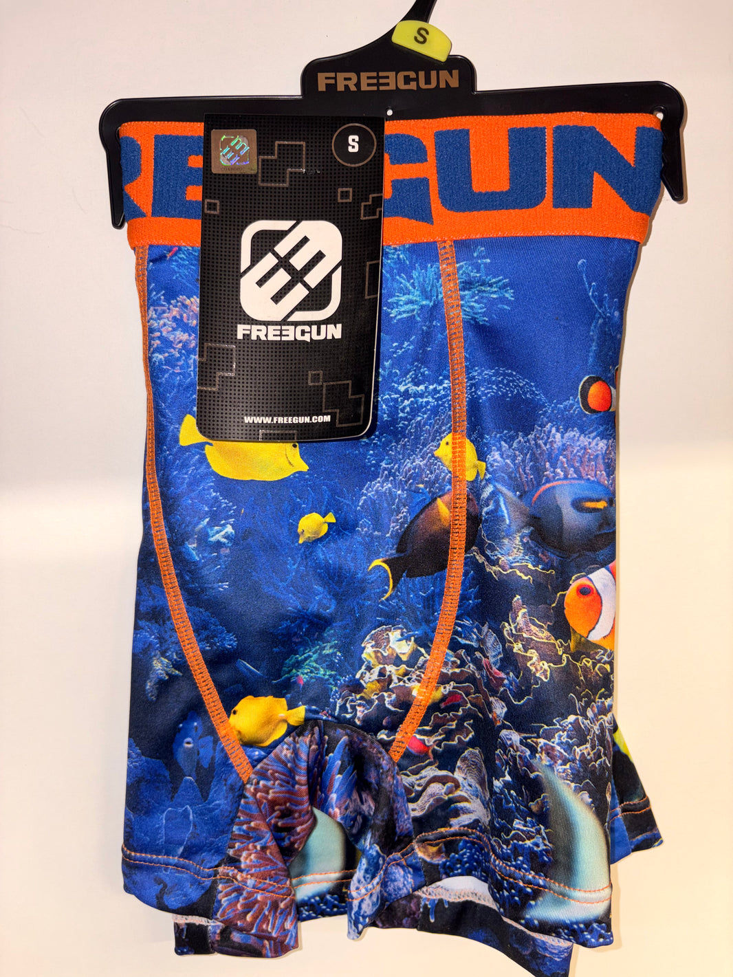 Boxer Freegun - poisson- 92 % polyester ￼