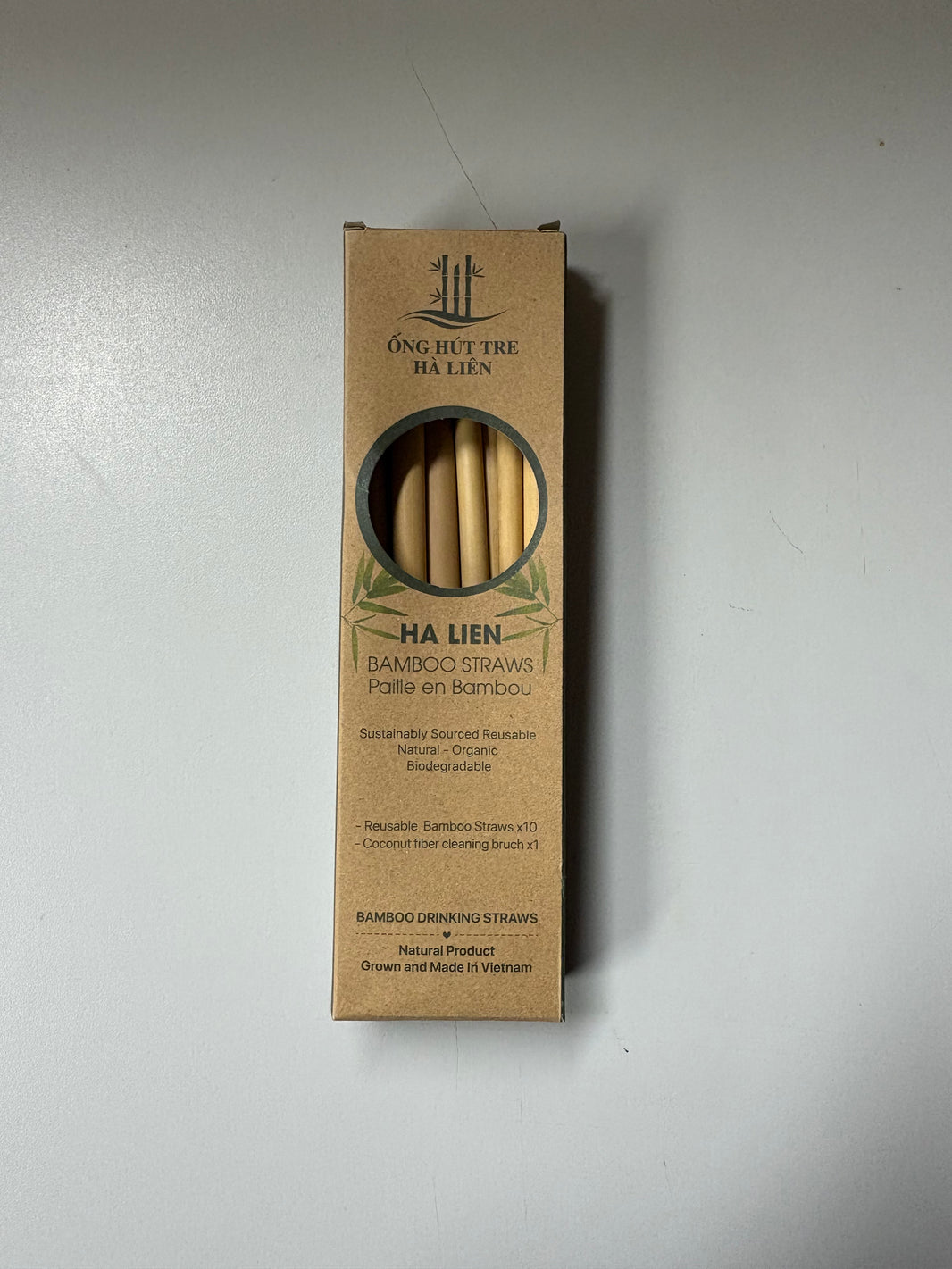 10 Pailles en bambou