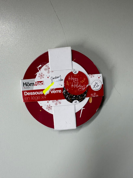 4 dessous de verre en liège