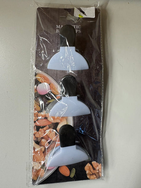 3 pinces torchons magnétique blancs